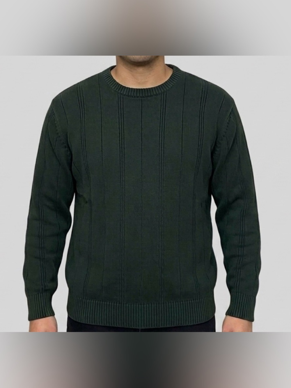 Men’s John Ashford Dark Green Crewneck Sweater Size Large
